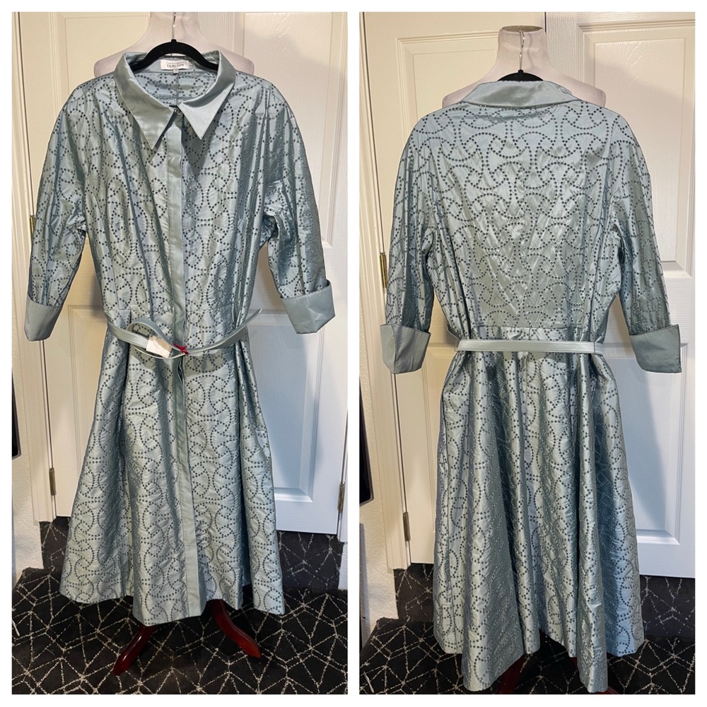 New! Taffeta Shirt Dress by Teri Jon by Rickie
Freeman - Picture 4 of 10